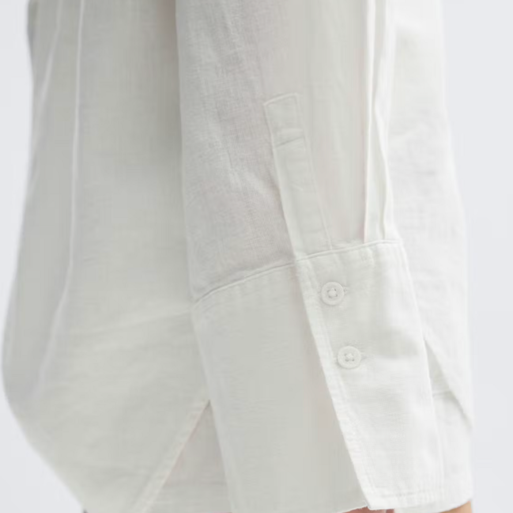 Gina Tricot Oversized linen shirt 26796 White (1000)