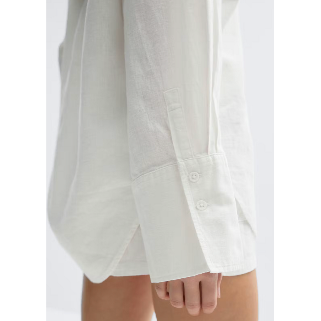 Gina Tricot Oversized linen shirt 26796 White (1000)