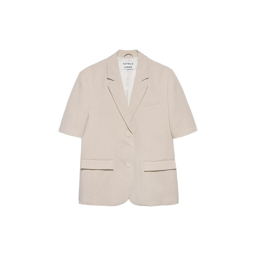 CATWALK JUNKIE Short sleeve pinstripe blazer 2602022600 Sandshell