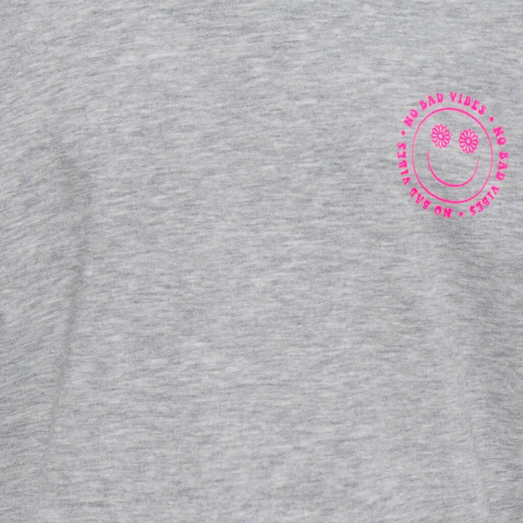 KIDS ONLY KOGJOY LIFE SS PRINTED CREW SWT 15374907 Light Grey Melange Vibes