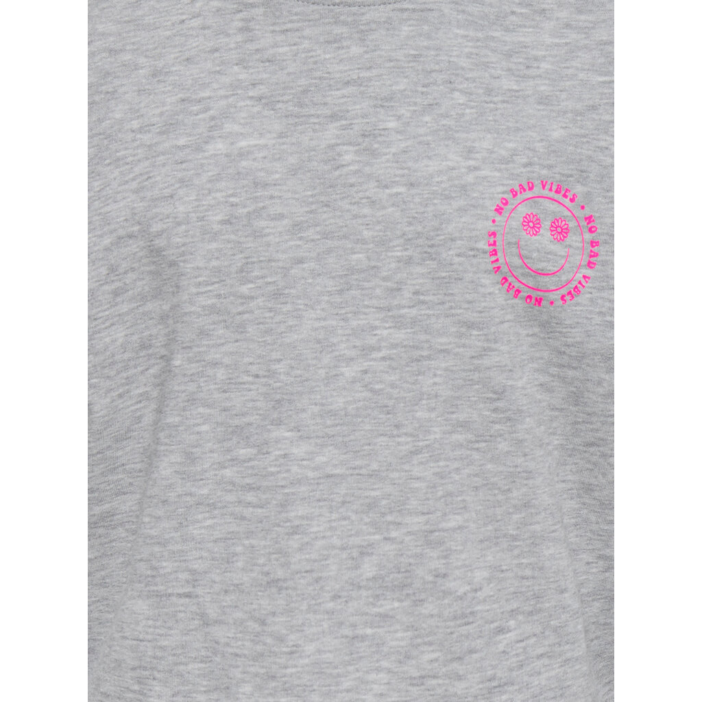 KIDS ONLY KOGJOY LIFE SS PRINTED CREW SWT 15374907 Light Grey Melange Vibes