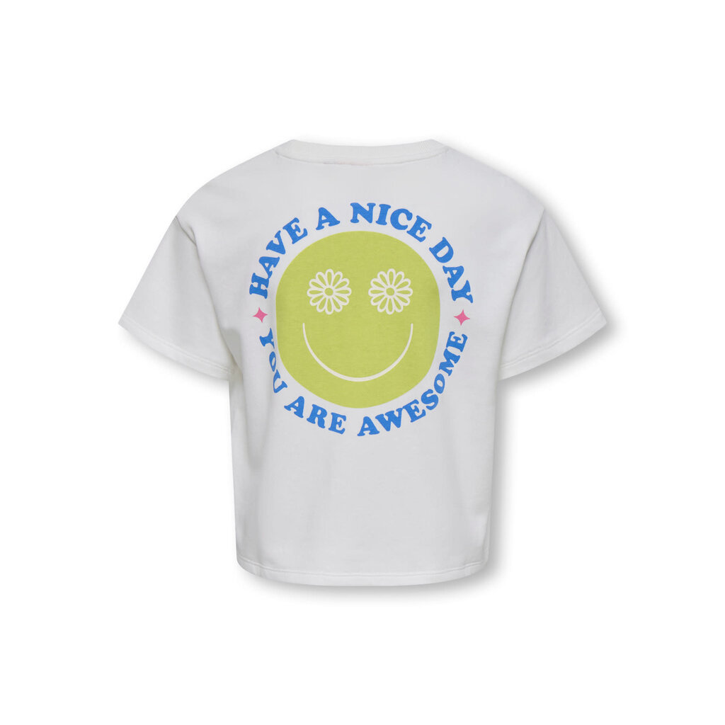 KIDS ONLY KOGJOY LIFE SS PRINTED CREW SWT 15374907 Cloud Dancer Smiley