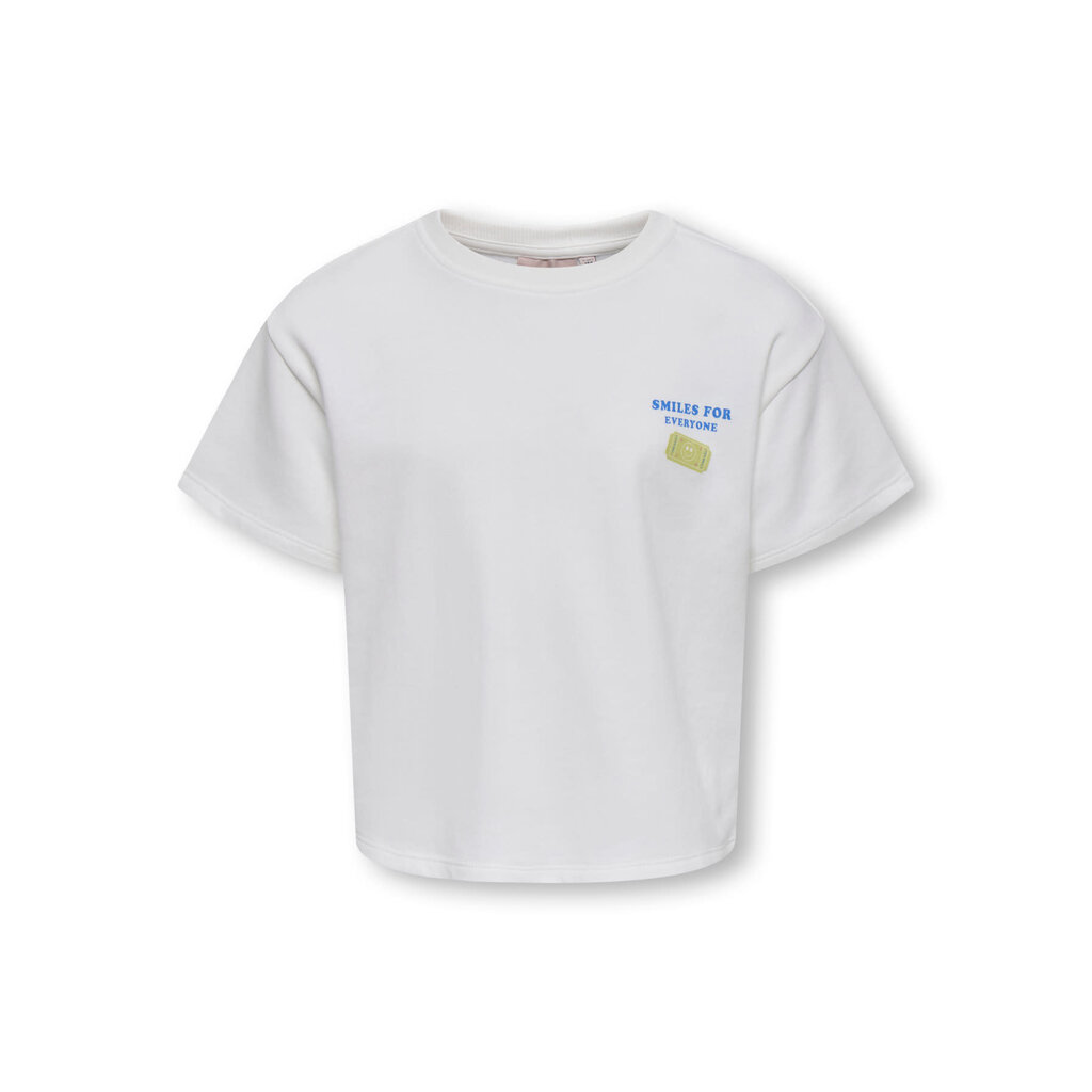 KIDS ONLY KOGJOY LIFE SS PRINTED CREW SWT 15374907 Cloud Dancer Smiley