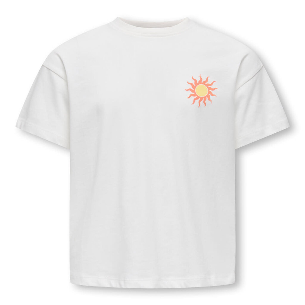 KIDS ONLY KOGSOLI-VERAS S/S TOP CS JRS 15377179 Cloud Dancer Sol/Pink Glo