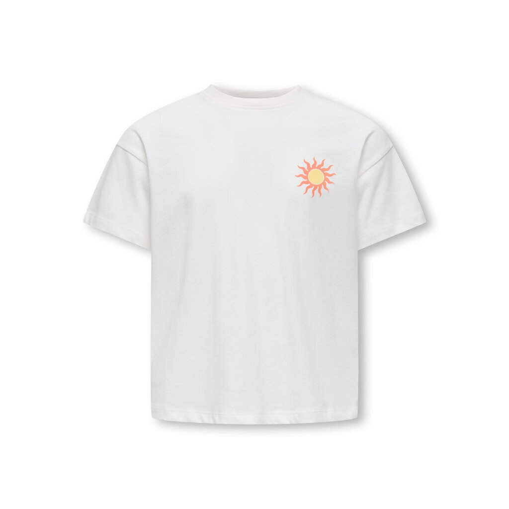KIDS ONLY KOGSOLI-VERAS S/S TOP CS JRS 15377179 Cloud Dancer Sol/Pink Glo