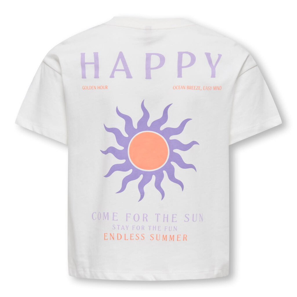 KIDS ONLY KOGSOLI-VERAS S/S TOP CS JRS 15377179 Cloud Dancer Sol/Lilac Breeze