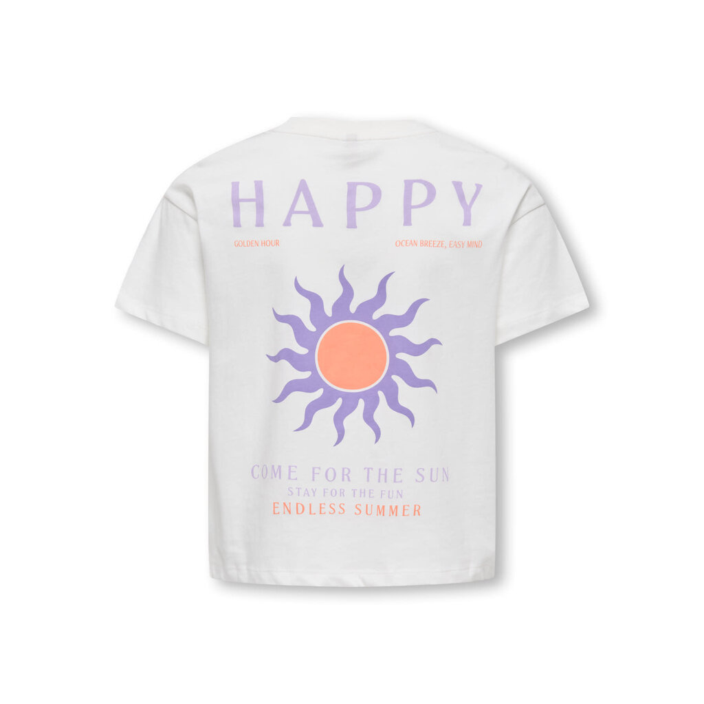KIDS ONLY KOGSOLI-VERAS S/S TOP CS JRS 15377179 Cloud Dancer Sol/Lilac Breeze