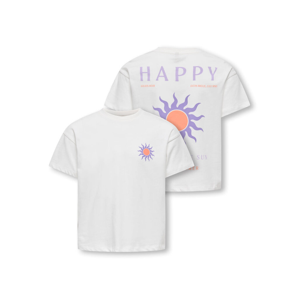 KIDS ONLY KOGSOLI-VERAS S/S TOP CS JRS 15377179 Cloud Dancer Sol/Lilac Breeze