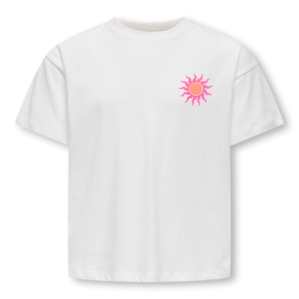 KIDS ONLY KOGSOLI-VERAS S/S TOP CS JRS 15377179 Cloud Dancer Sol/Begonia Pink