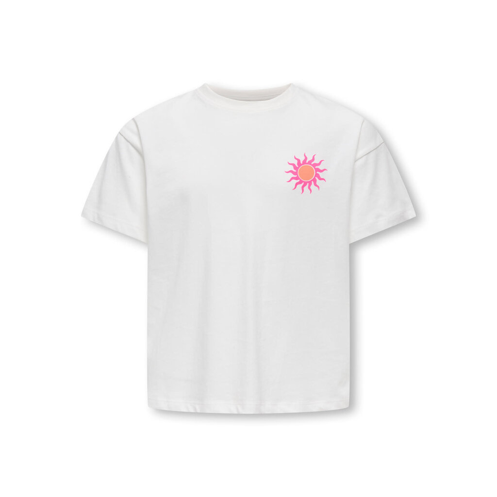 KIDS ONLY KOGSOLI-VERAS S/S TOP CS JRS 15377179 Cloud Dancer Sol/Begonia Pink