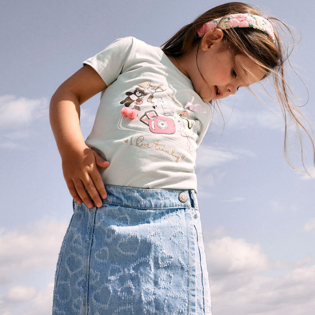 name it NMFHOPE DNM HEART SKORT 2015-DS H 13254120 Light Blue Denim DESTROY HEARTS