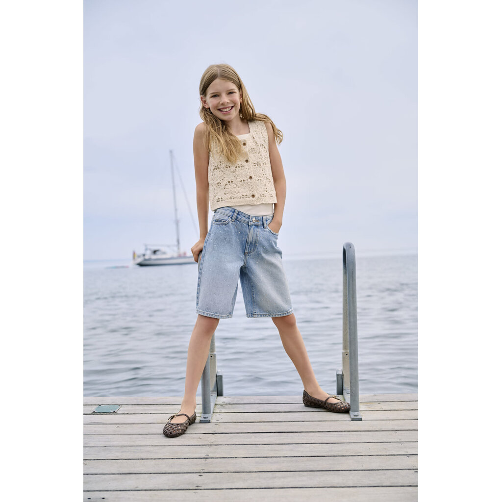KIDS ONLY KOGSONNY HW WIDE RHINST DNM SHORTS AZG 15372364 Medium Blue RHINESTONES