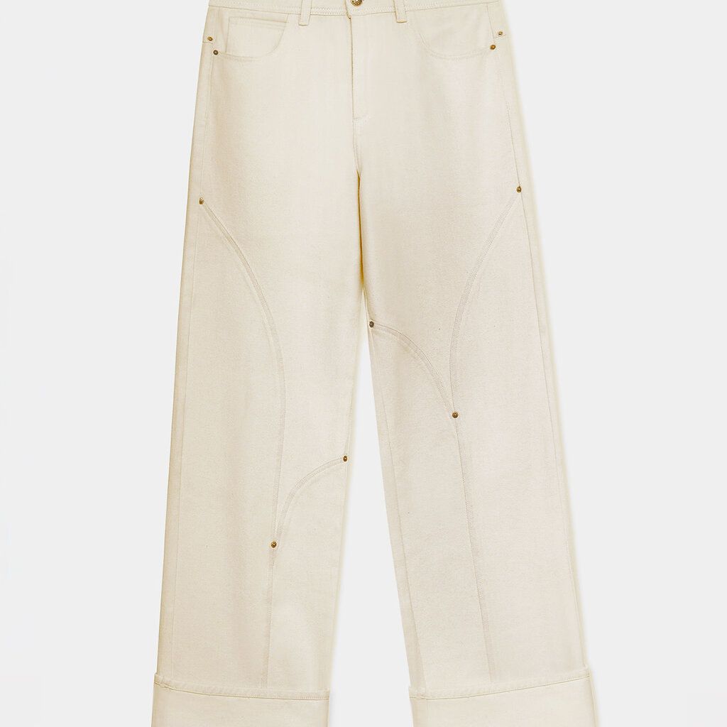 LAAGAM DALLAS ECRU DENIM PANTS PA/M4029