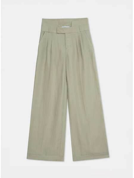 LAAGAM MELINE KHAKI FLOW PANTS PA/M4016