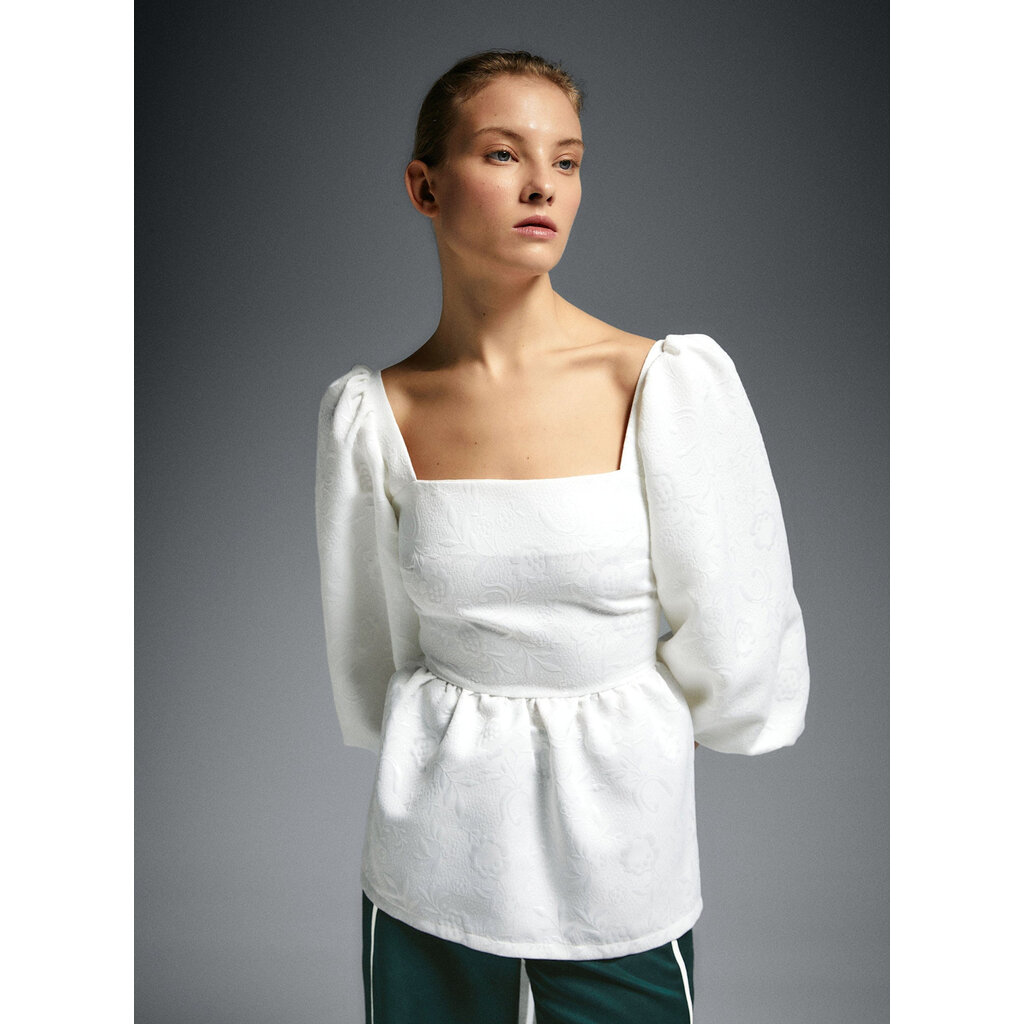 LAAGAM CECILE WHITE BLOUSE