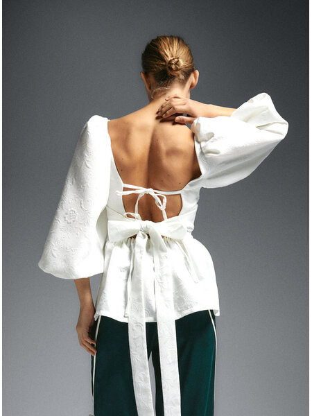 LAAGAM CECILE WHITE BLOUSE