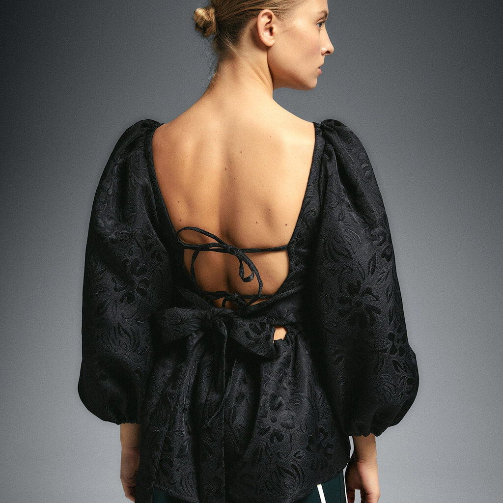 LAAGAM CECILE BLACK BLOUSE B22005