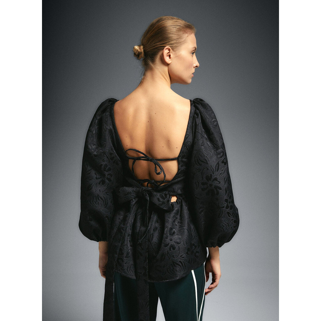 LAAGAM CECILE BLACK BLOUSE B22005