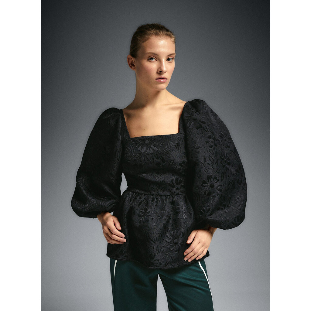 LAAGAM CECILE BLACK BLOUSE B22005