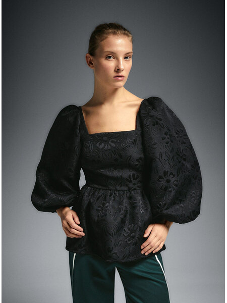 LAAGAM CECILE BLACK BLOUSE B22005