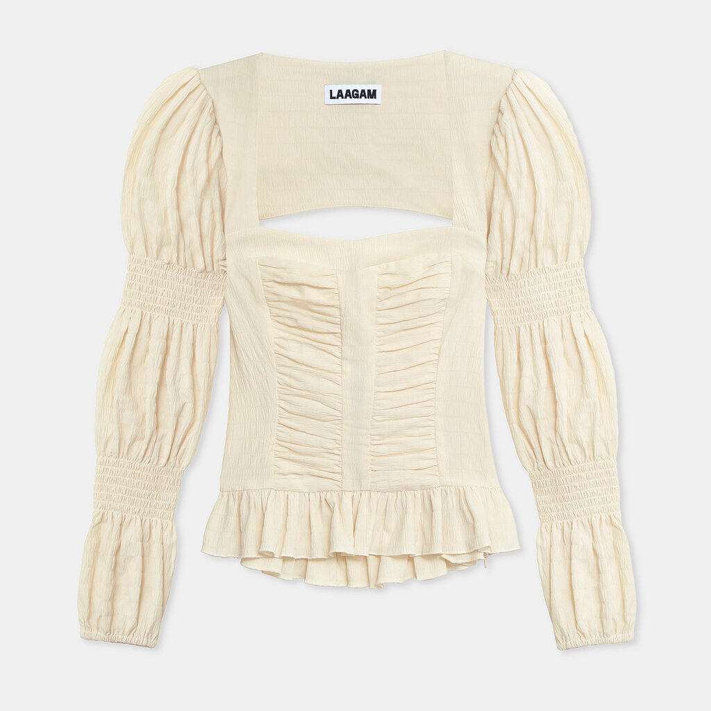 LAAGAM MARY ECRU TEXTURED BLOUSE TP/M2311/001