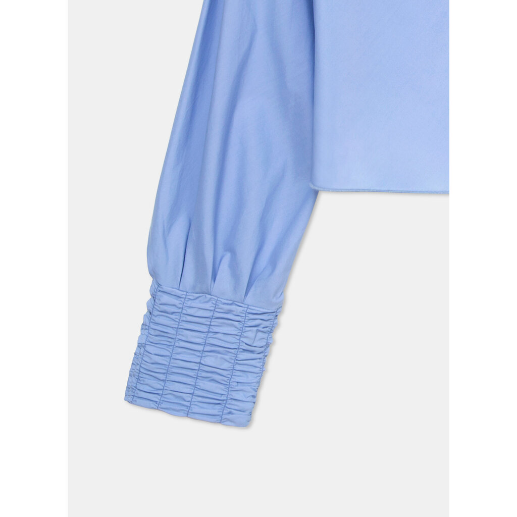 LAAGAM ROXANE BLUE RUCHED SHIRT TP/M2605