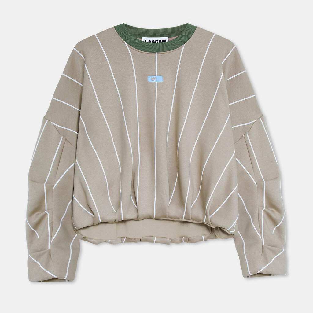 LAAGAM KELLY BEIGE STRIPED SWEATSHIRT TS/M3002