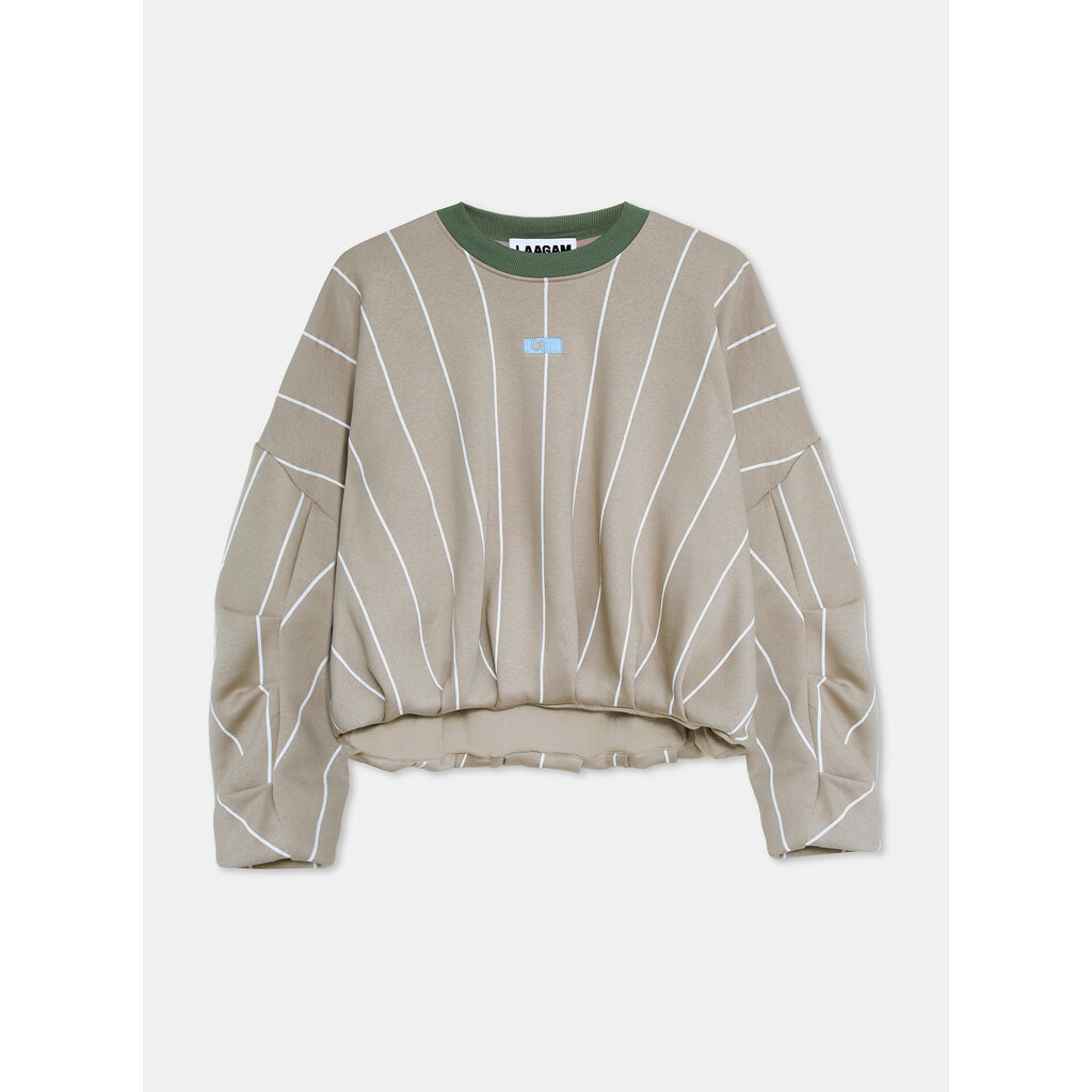 LAAGAM KELLY BEIGE STRIPED SWEATSHIRT TS/M3002