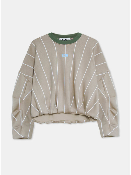 LAAGAM KELLY BEIGE STRIPED SWEATSHIRT TS/M3002