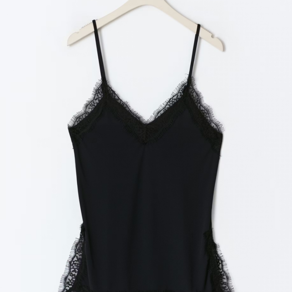 Gina Tricot Lace detail singlet 27623 Black (9000)