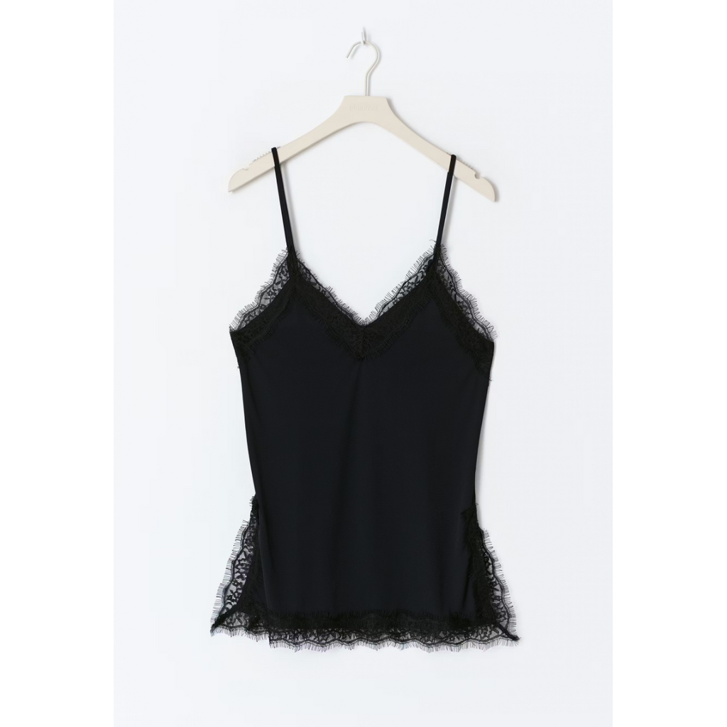Gina Tricot Lace detail singlet 27623 Black (9000)