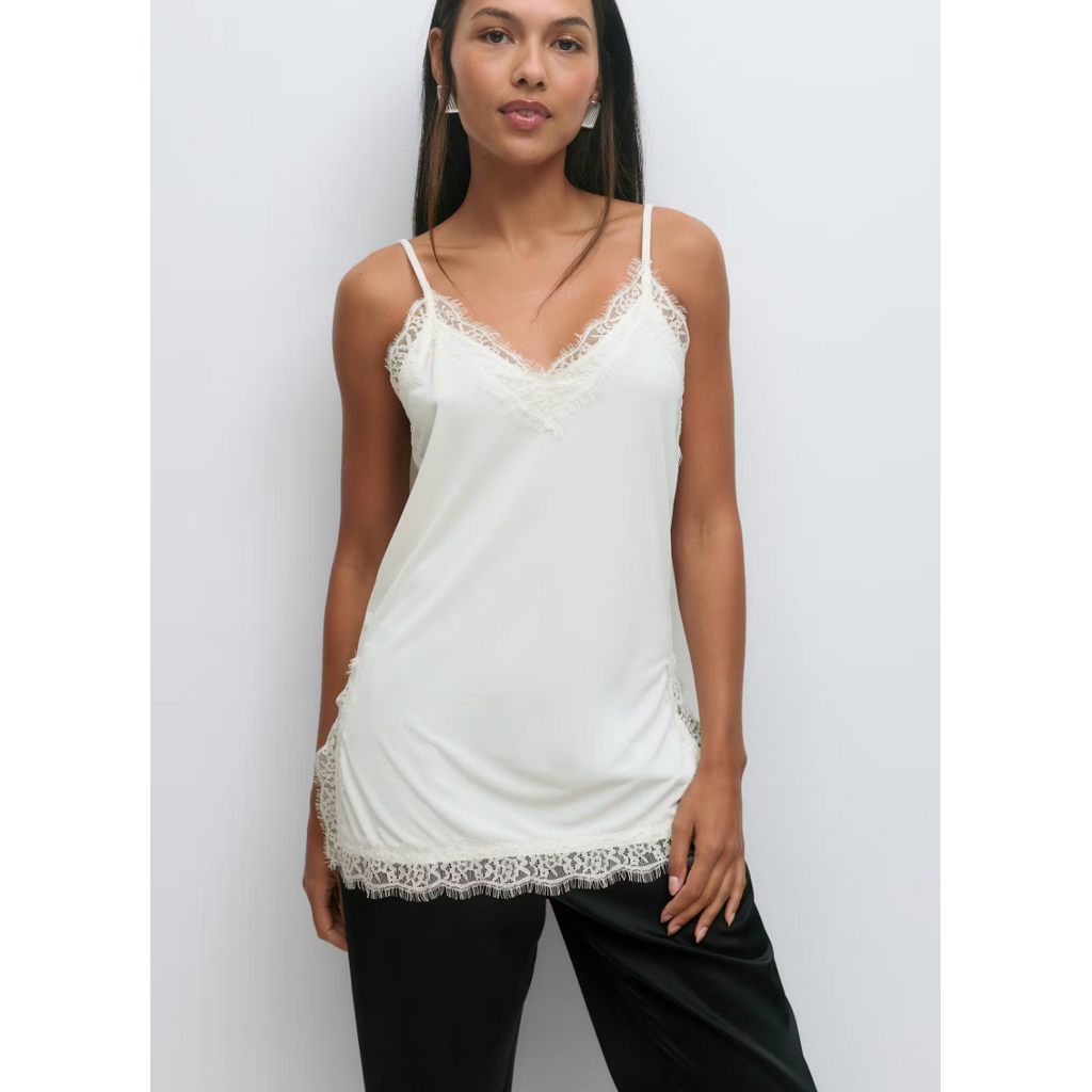 Gina Tricot Lace detail singlet 27623 Gardenia (1496)