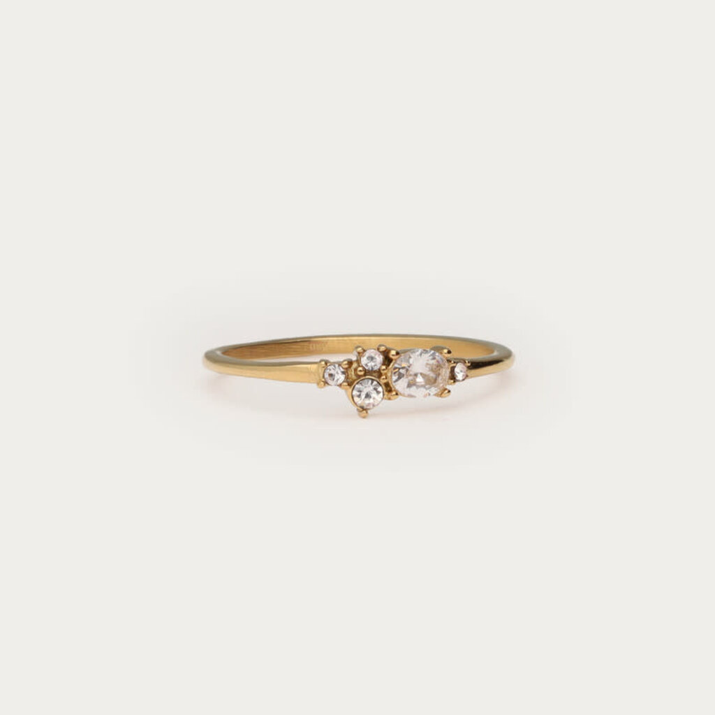 Midnight ring met fijne strass MJ14579 Goud
