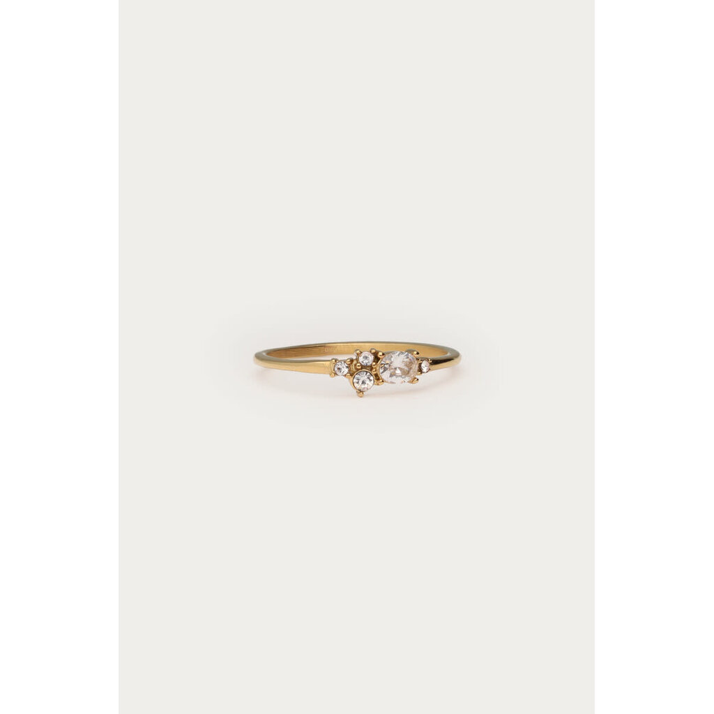Midnight ring met fijne strass MJ14579 Goud