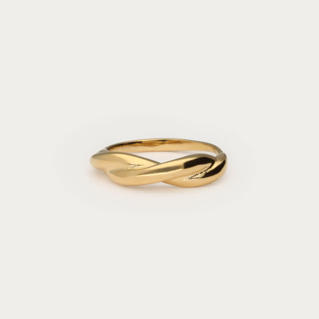Bold ring met twist MJ15499 Goud