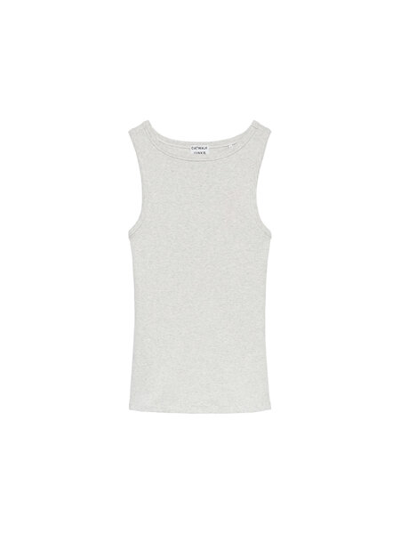 CATWALK JUNKIE Classic rib singlet 2602020001 Light Grey Melange