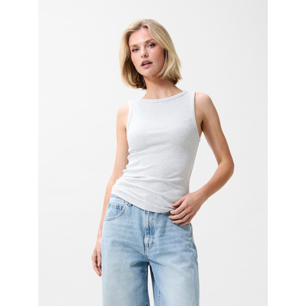 CATWALK JUNKIE Classic rib singlet 2602020001 Light Grey Melange