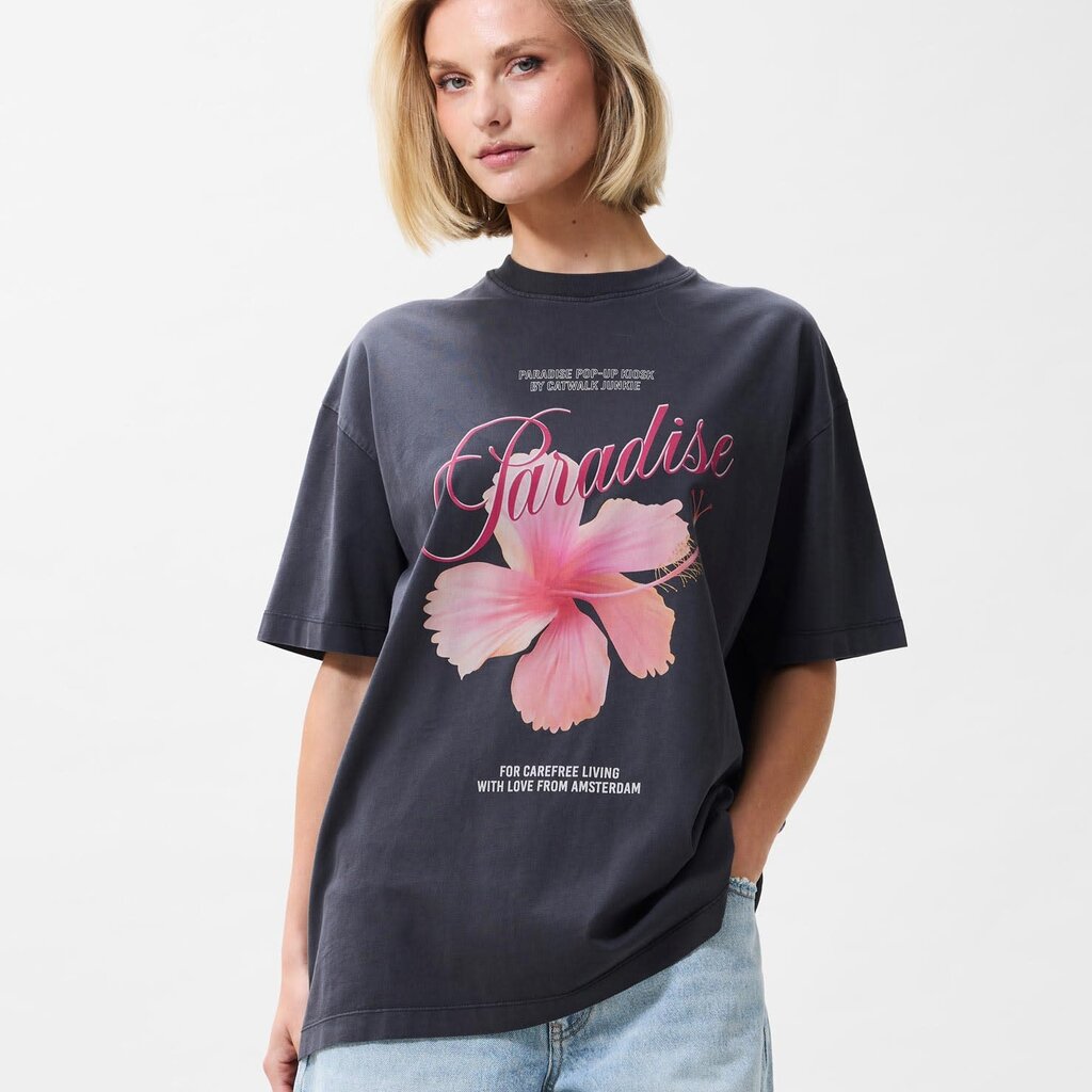 CATWALK JUNKIE Oversized graphic Tshirt 2602020208 Dark Grey