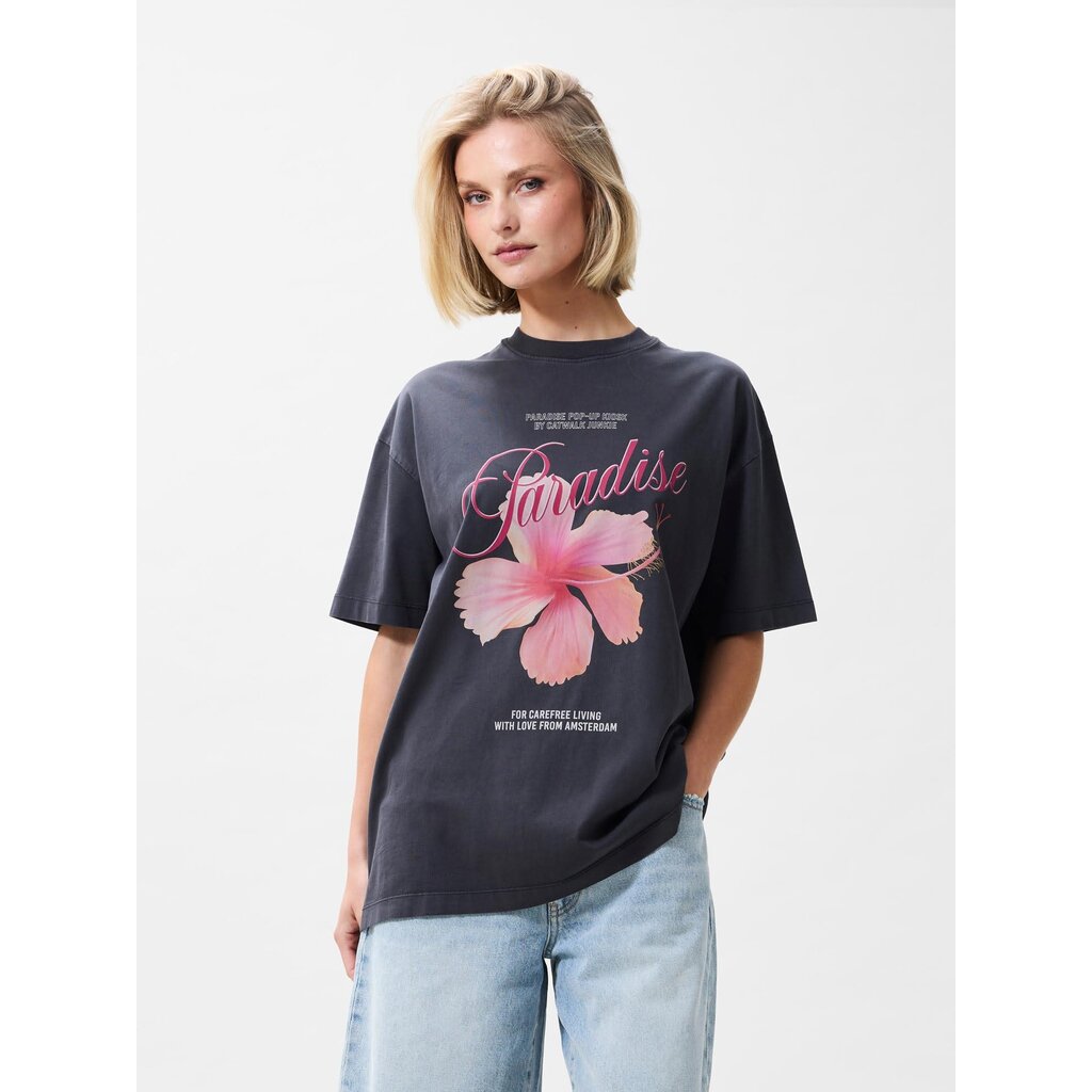 CATWALK JUNKIE Oversized graphic Tshirt 2602020208 Dark Grey