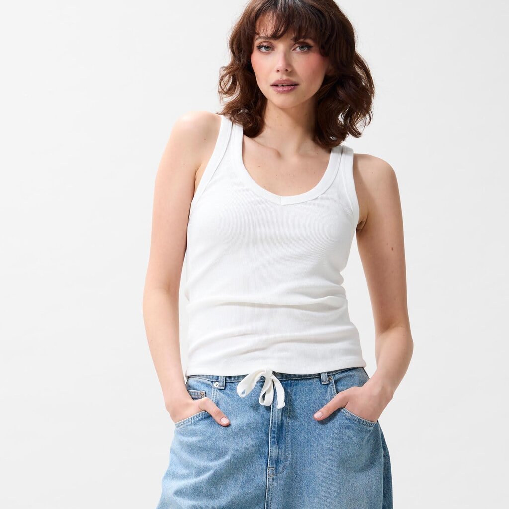 CATWALK JUNKIE Vneck rib singlet 2602020000 Off White