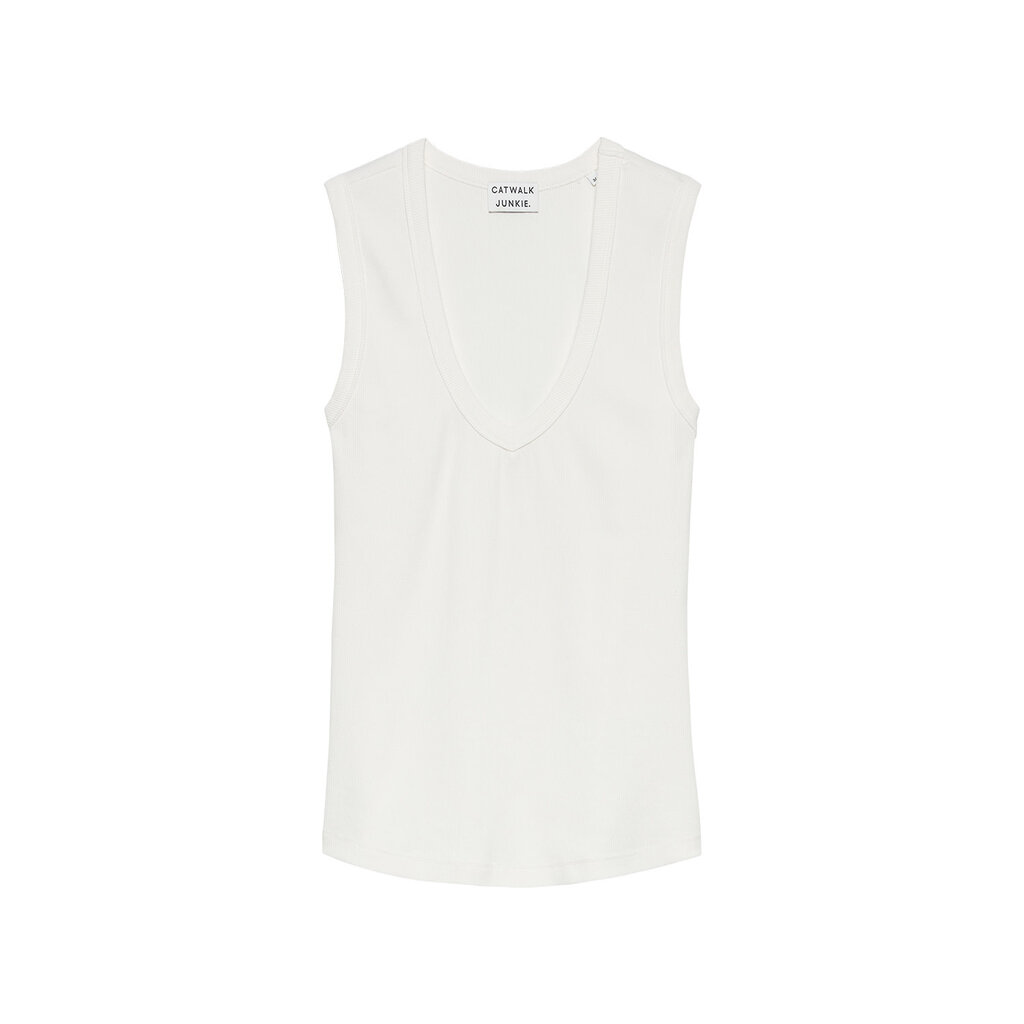 CATWALK JUNKIE Vneck rib singlet 2602020000 Off White