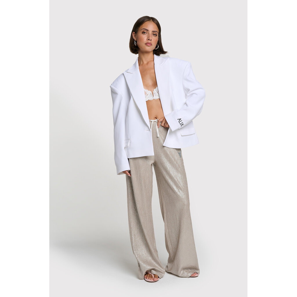 ALIX knitted shiny pants 2604145689 silver