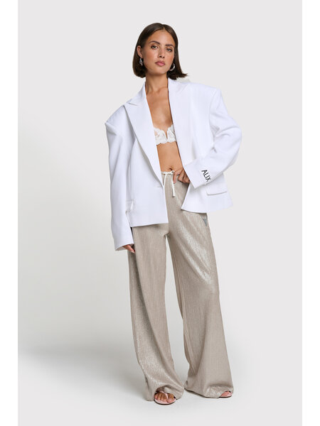 ALIX knitted shiny pants 2604145689 silver