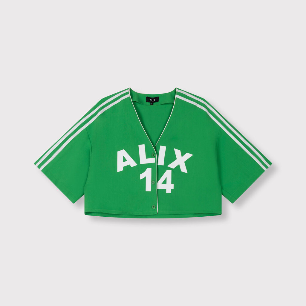 ALIX cropped baseball shirt 2604935683 bright green