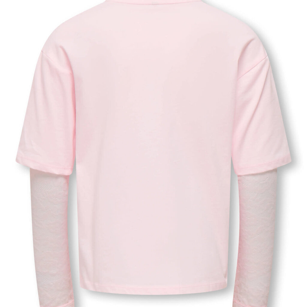 KIDS ONLY KOGMENA LS LACE TOP 15389057 Barely Pink