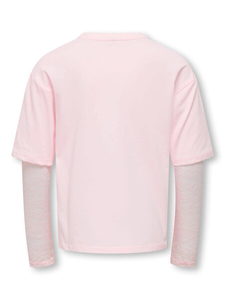 KIDS ONLY KOGMENA LS LACE TOP 15389057 Barely Pink