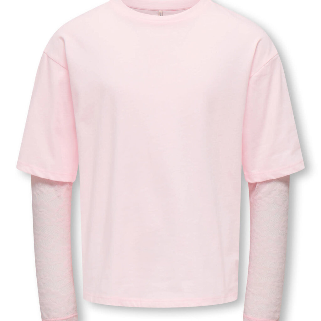 KIDS ONLY KOGMENA LS LACE TOP 15389057 Barely Pink