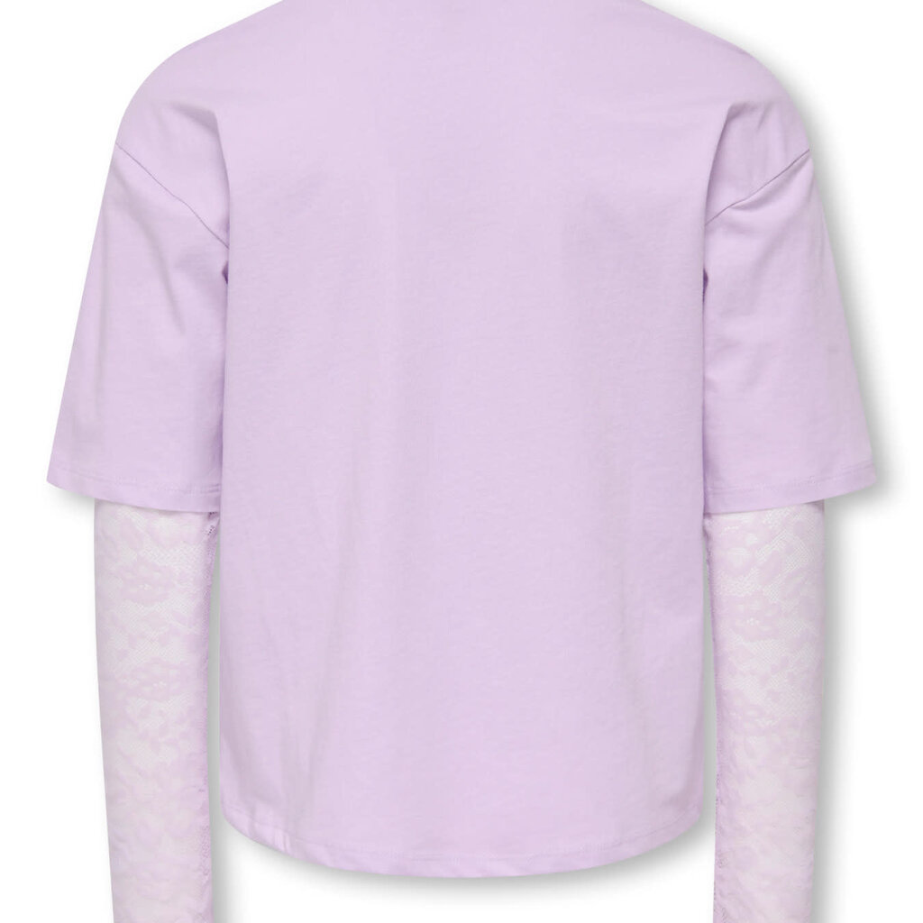 KIDS ONLY KOGMENA LS LACE TOP 15389057 Orchid Bloom