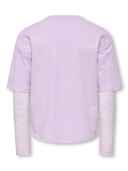 KIDS ONLY KOGMENA LS LACE TOP 15389057 Orchid Bloom