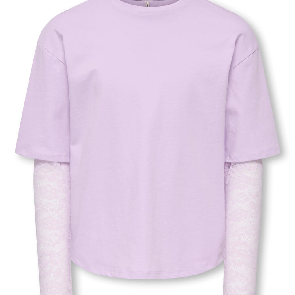 KIDS ONLY KOGMENA LS LACE TOP 15389057 Orchid Bloom